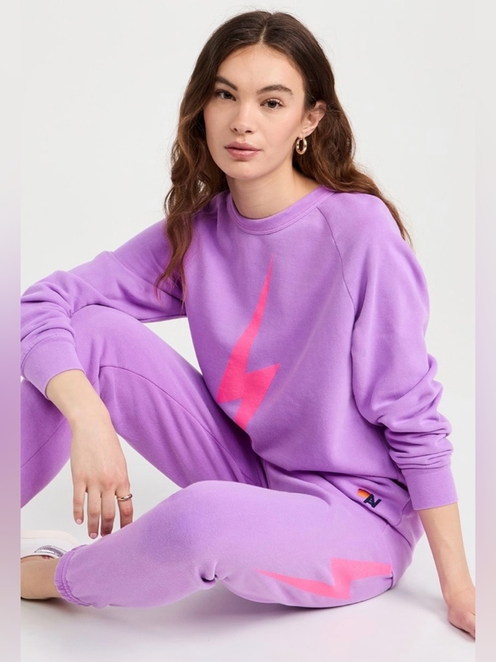 Aviator Nation Bolt Crew Sweatshirt and Bolt Sweatpants Set